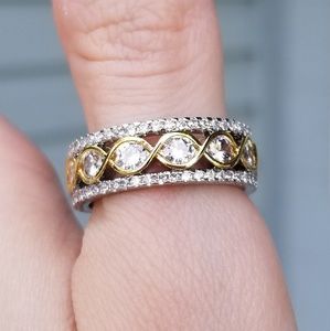🆕️S925/18KYG-White Sapphire Infinity Ring